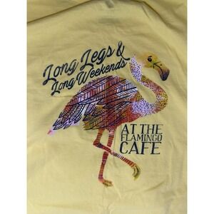 Caribbean T-Shirt Yellow Unisex S-3XL  100% Cotton ‎ Flamingo